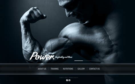 bodybuilding website template.